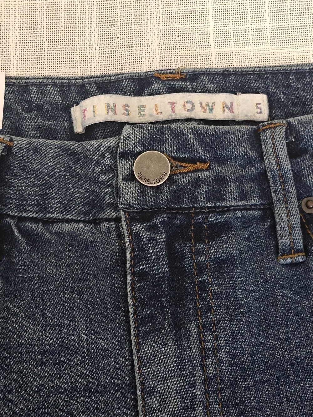 ​Tinseltown Hi Rise Slim Straight Jeans Size 5 / 27 Dark Wash Blue Denim NWT - Picture 15 of 16
